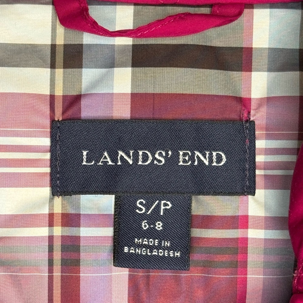 Lands’ End Magenta Pink Quilted Button Up Barn Chore Jacket Women's Size S/P - Picture 15 of 15